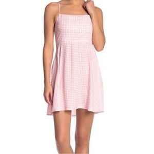 Show Me Your Mumu Pink Gingham Mini Dress